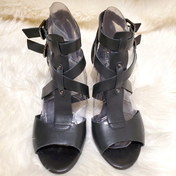 Franco Sarto Jayda Strappy Buckle Heeled Sandals SZ 8M - Picture 3 of 10